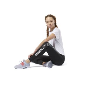 Reebok Studio Lux - Graphic Tights Damen - Schwarz - DE 279-HEB